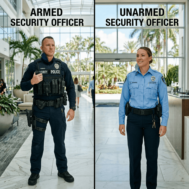 Armed vs Unarmed Security Guards in Florida: Which Is Right for Your Business?